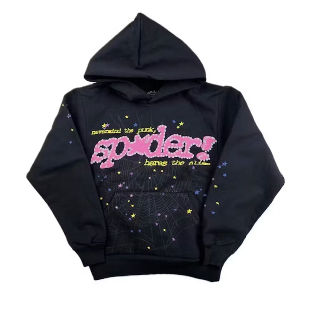Sp5der P*nk Black Hoodie